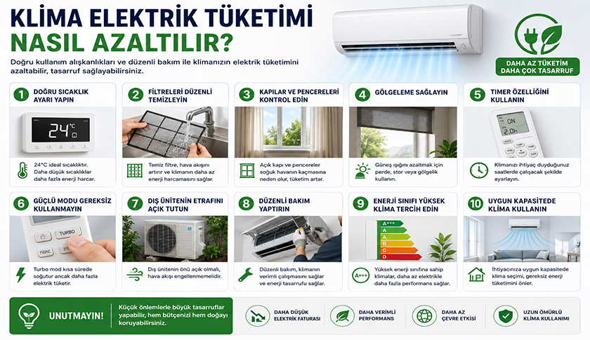 Klima Elektrik Tüketimi Nasıl Azaltılır?